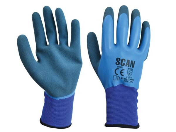 Scan Waterproof Latex Gloves - XXL