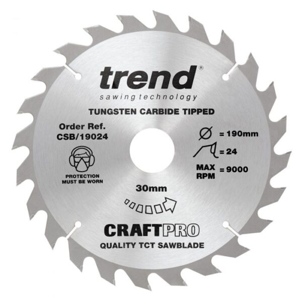 CSB/19024 190mm x 24T TCT Sawblade