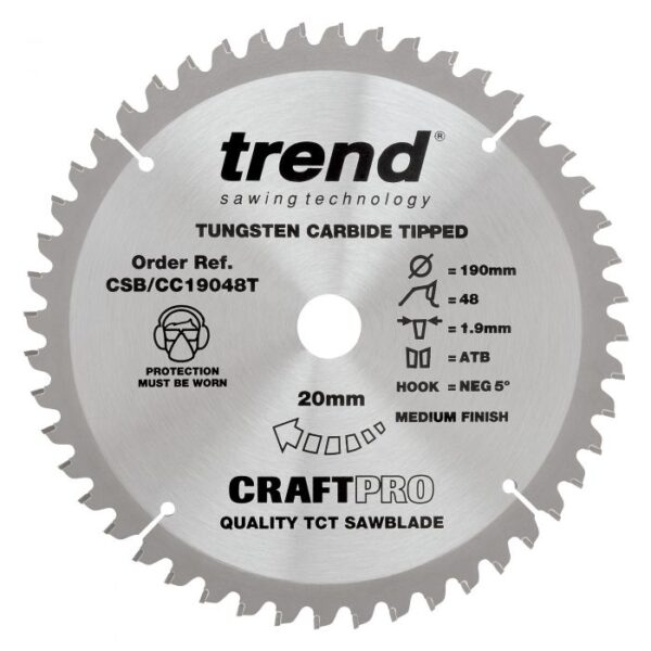 CSB/CC19048T 190mm x 48T TCT Sawblade