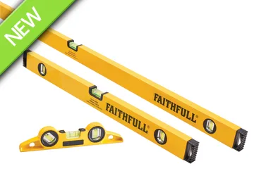 Faithfull 3 Piece Level Set (240mm, 600mm 1200mm)